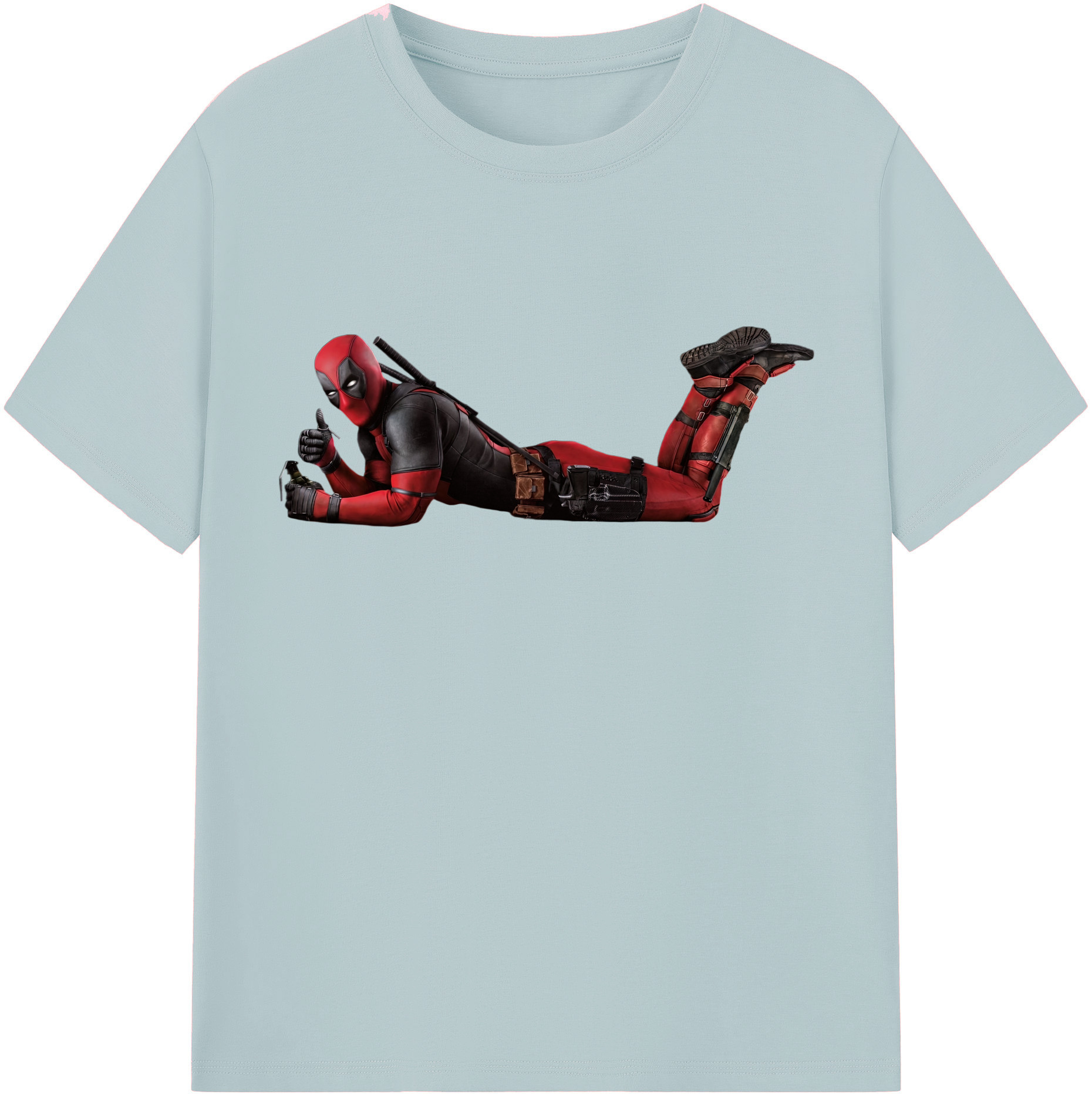 （画像用） Deadpool デッドプール 綿100％半袖Tシャツ（フロントプリント）
